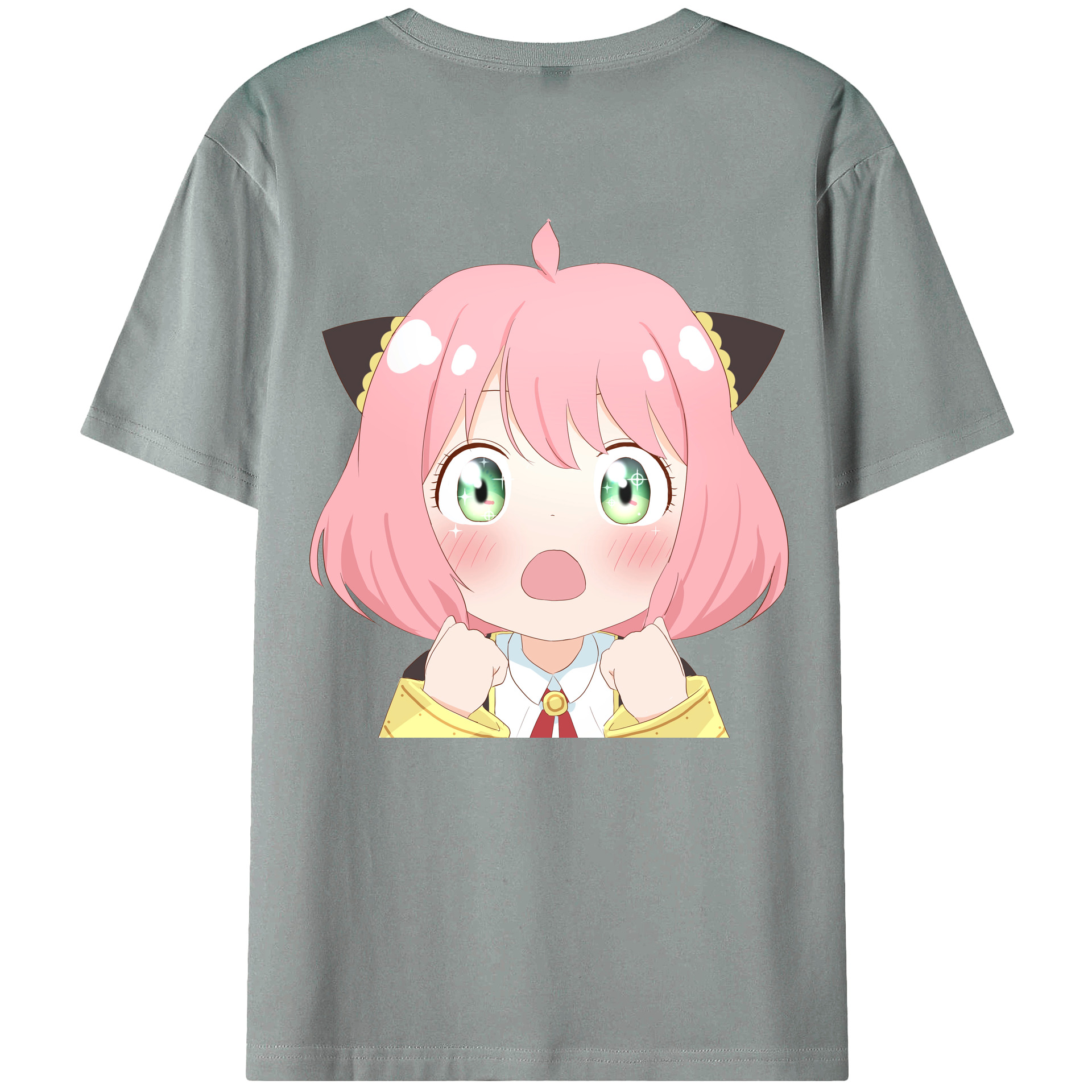 （画像用） SPY×FAMILY间谍家家酒 綿100％ メンズ半袖Tシャツ（バックプリント） 通気性